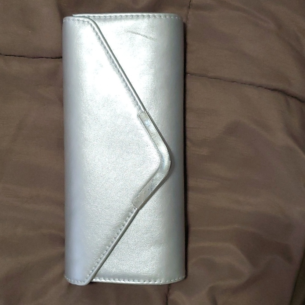 Silver Evening Bag Wristlet